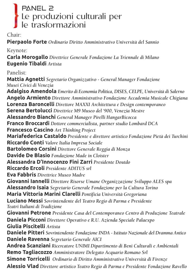 Le produzioni culturali per le trasformazioni a Ravello Lab